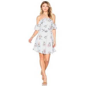 NWT J.O.A. Floral Cold Shoulder Halter Dress